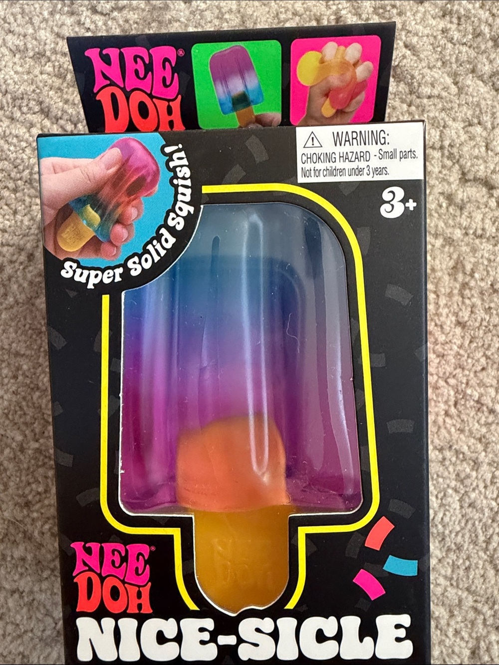 NeeDoh Nice-Sicle Sensory Squishy Toy - Purple, Pink & Orange